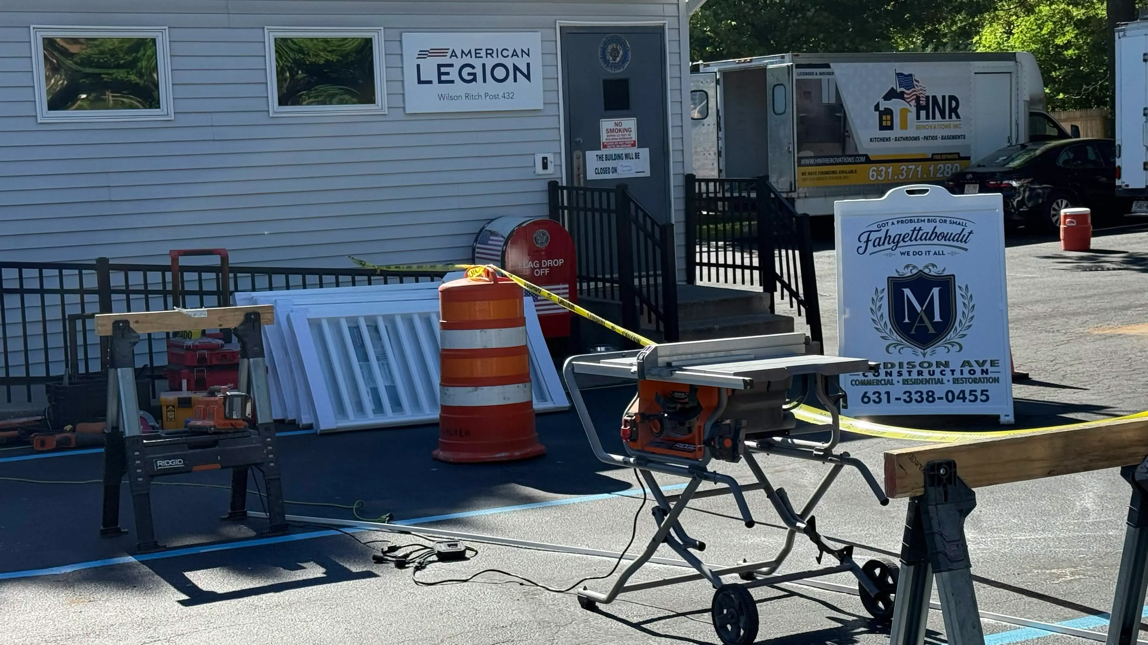 Madison Ave Construction on site at American Legion Wilson Ritch Post 432